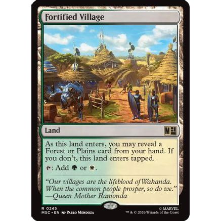 Fortified Village (Surge Foil) (MSC-245) - Commander: Marvel Super Heroes Foil