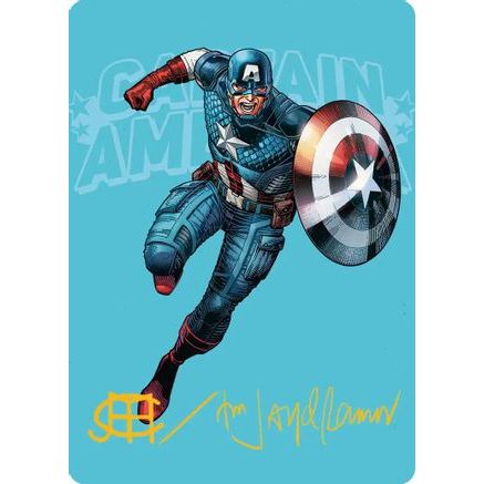 Captain America, Super-Soldier Art Card (Gold-Stamped Signature) (AAMSH-021) - Art Series: Marvel Super Heroes