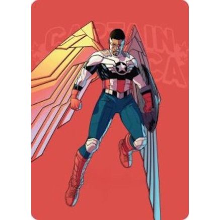 Captain America, Wings of Freedom Art Card (22/45) (AAMSH-022) - Art Series: Marvel Super Heroes