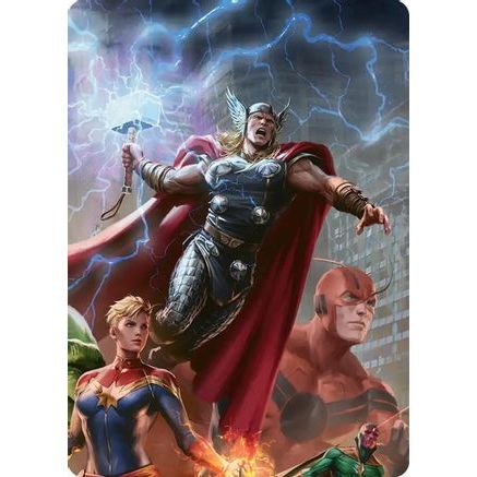 Thor, Guardian of Midgard Art Card (AAMSH-003) - Art Series: Marvel Super Heroes