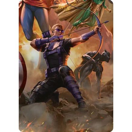Hawkeye, Trick Shot Art Card (AAMSH-006) - Art Series: Marvel Super Heroes