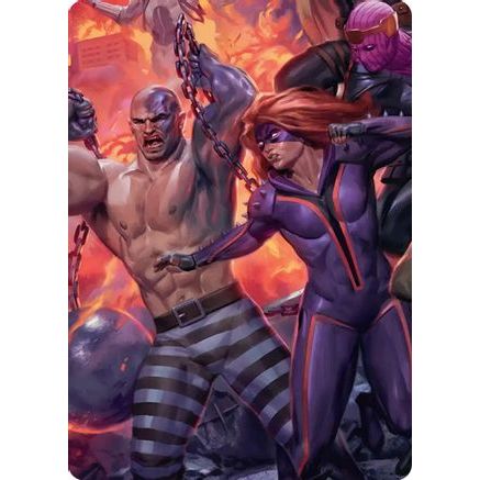 Absorbing Man and Titania Art Card (AAMSH-010) - Art Series: Marvel Super Heroes