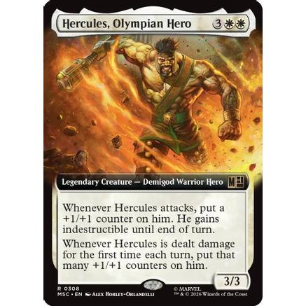 Hercules, Olympian Hero (Extended Art) (MSC-308) - Commander: Marvel Super Heroes Foil