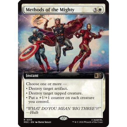 Methods of the Mighty (Extended Art) (MSC-315) - Commander: Marvel Super Heroes Foil