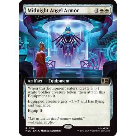 Midnight Angel Armor (Extended Art) (MSC-316) - Commander: Marvel Super Heroes Foil