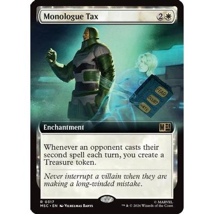 Monologue Tax (Extended Art) (MSC-317) - Commander: Marvel Super Heroes