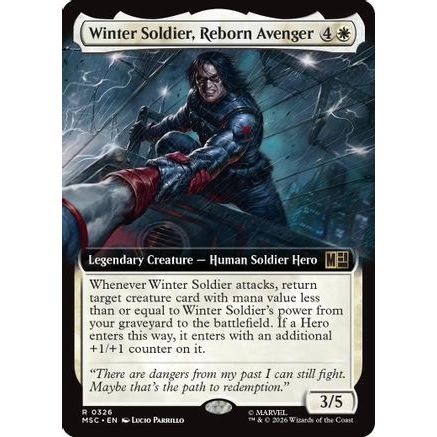 Winter Soldier, Reborn Avenger (Extended Art) (MSC-326) - Commander: Marvel Super Heroes