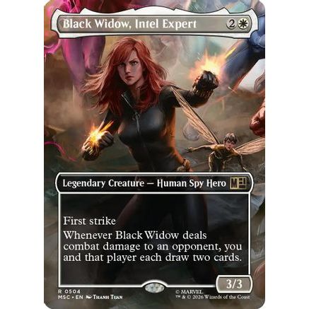 Black Widow, Intel Expert (Borderless) (MSC-504) - Commander: Marvel Super Heroes