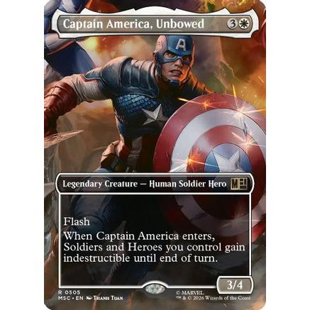 Captain America, Unbowed (Borderless) (MSC-505) - Commander: Marvel Super Heroes