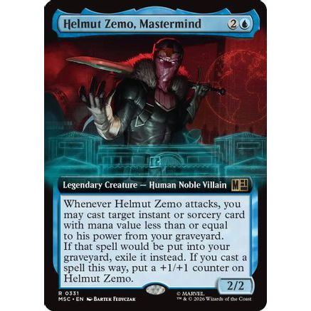 Helmut Zemo, Mastermind (Extended Art) (MSC-331) - Commander: Marvel Super Heroes