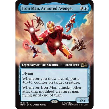 Iron Man, Armored Avenger (Extended Art) (MSC-332) - Commander: Marvel Super Heroes