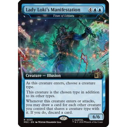 Lady Loki's Manifestation - Titan of Littjara (Extended Art) (MSC-335) - Commander: Marvel Super Heroes