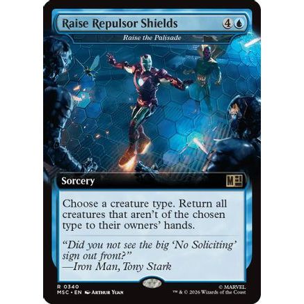 Raise Repulsor Shields - Raise the Palisade (Extended Art) (MSC-340) - Commander: Marvel Super Heroes Foil
