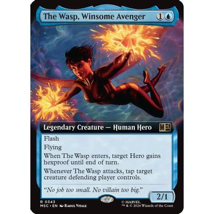 The Wasp, Winsome Avenger (Extended Art) (MSC-343) - Commander: Marvel Super Heroes Foil