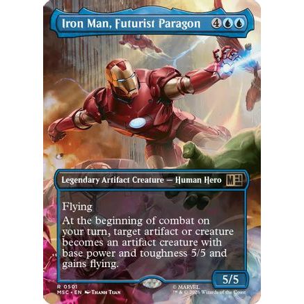 Iron Man, Futurist Paragon (Borderless) (MSC-501) - Commander: Marvel Super Heroes Foil