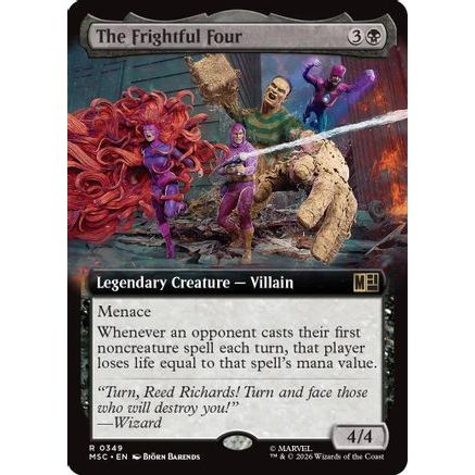The Frightful Four (Extended Art) (MSC-349) - Commander: Marvel Super Heroes Foil