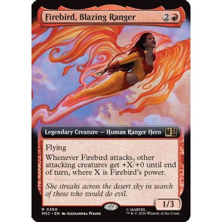 Firebird, Blazing Ranger (Extended Art) (MSC-360) - Commander: Marvel Super Heroes