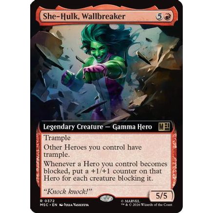 She-Hulk, Wallbreaker (Extended Art) (MSC-372) - Commander: Marvel Super Heroes Foil