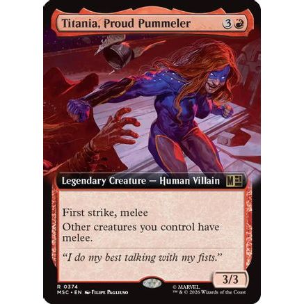 Titania, Proud Pummeler (Extended Art) (MSC-374) - Commander: Marvel Super Heroes