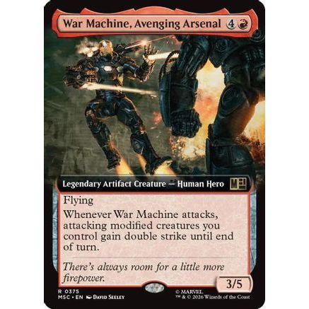 War Machine, Avenging Arsenal (Extended Art) (MSC-375) - Commander: Marvel Super Heroes Foil