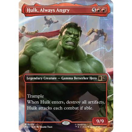 Hulk, Always Angry (Borderless) (MSC-502) - Commander: Marvel Super Heroes Foil