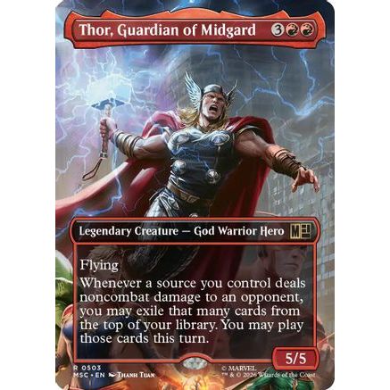 Thor, Guardian of Midgard (Borderless) (MSC-503) - Commander: Marvel Super Heroes