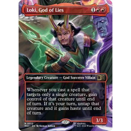Loki, God of Lies (Borderless) (MSC-512) - Commander: Marvel Super Heroes