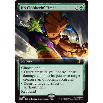 It's Clobberin' Time! (Extended Art) (MSC-381) - Commander: Marvel Super Heroes