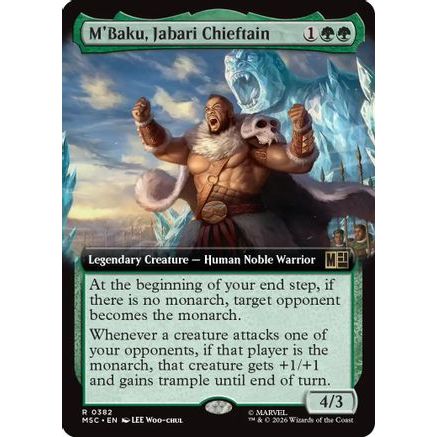 M'Baku, Jabari Chieftain (Extended Art) (MSC-382) - Commander: Marvel Super Heroes