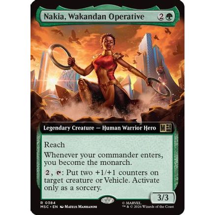 Nakia, Wakandan Operative (Extended Art) (MSC-384) - Commander: Marvel Super Heroes