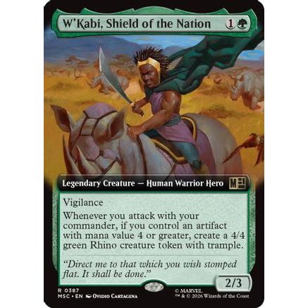 W'Kabi, Shield of the Nation (Extended Art) (MSC-387) - Commander: Marvel Super Heroes Foil