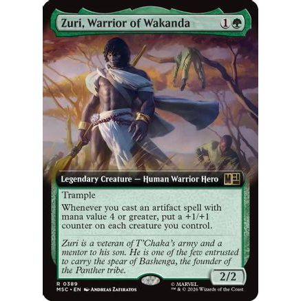 Zuri, Warrior of Wakanda (Extended Art) (MSC-389) - Commander: Marvel Super Heroes