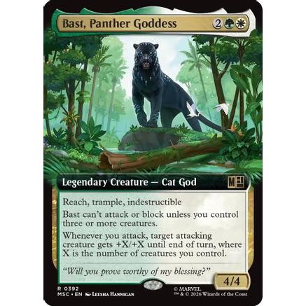 Bast, Panther Goddess (Extended Art) (MSC-392) - Commander: Marvel Super Heroes Foil