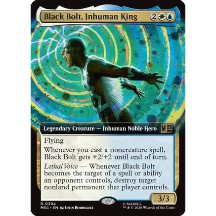 Black Bolt, Inhuman King (Extended Art) (MSC-394) - Commander: Marvel Super Heroes