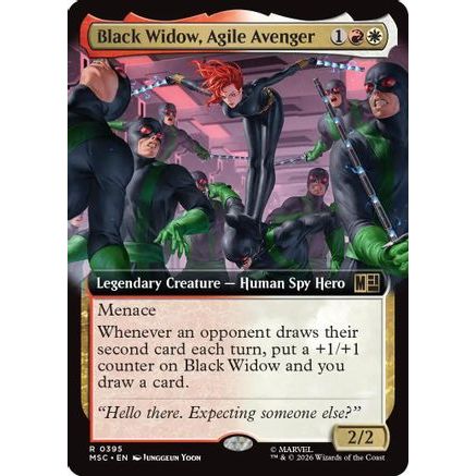 Black Widow, Agile Avenger (Extended Art) (MSC-395) - Commander: Marvel Super Heroes