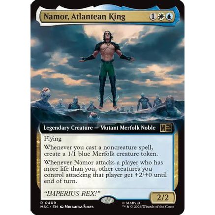 Namor, Atlantean King (Extended Art) (MSC-409) - Commander: Marvel Super Heroes