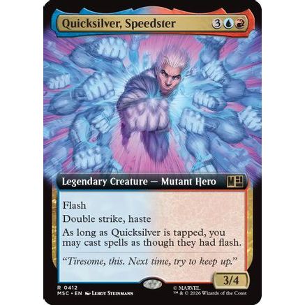 Quicksilver, Speedster (Extended Art) (MSC-412) - Commander: Marvel Super Heroes Foil