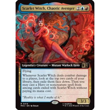 Scarlet Witch, Chaotic Avenger (Extended Art) (MSC-414) - Commander: Marvel Super Heroes Foil