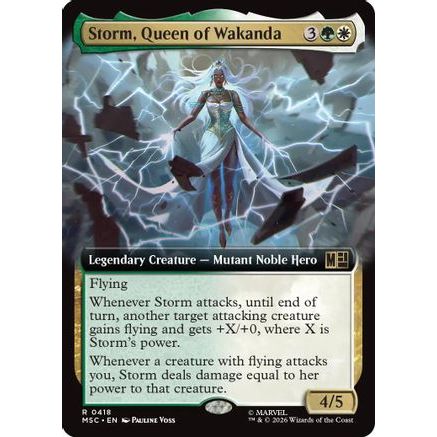 Storm, Queen of Wakanda (Extended Art) (MSC-418) - Commander: Marvel Super Heroes Foil