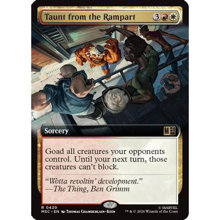 Taunt from the Rampart (Extended Art) (MSC-420) - Commander: Marvel Super Heroes