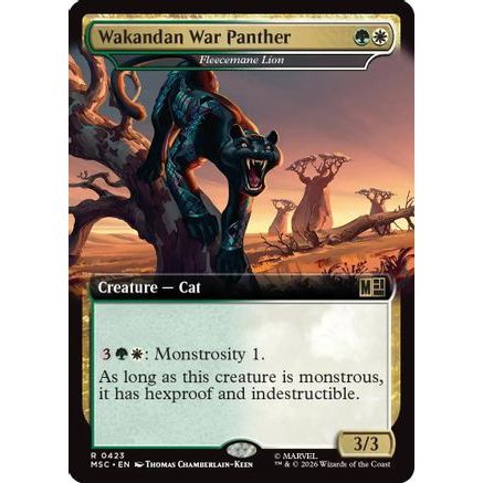 Wakandan War Panther - Fleecemane Lion (Extended Art) (MSC-423) - Commander: Marvel Super Heroes Foil