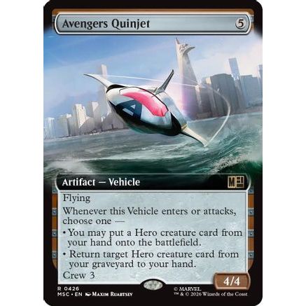 Avengers Quinjet - Hammer of Nazahn (Extended Art) (MSC-426) - Commander: Marvel Super Heroes