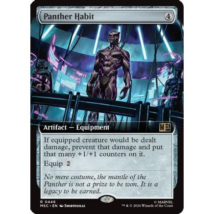 Panther Habit (Extended Art) (MSC-446) - Commander: Marvel Super Heroes Foil