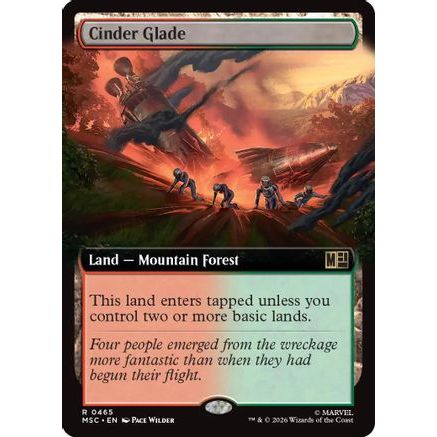 Cinder Glade (Extended Art) (MSC-465) - Commander: Marvel Super Heroes Foil