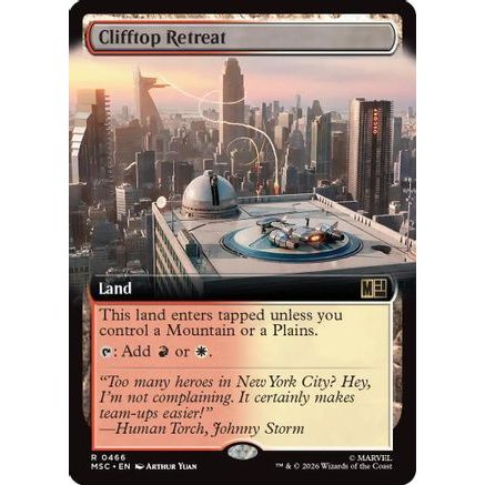 Clifftop Retreat (Extended Art) (MSC-466) - Commander: Marvel Super Heroes Foil