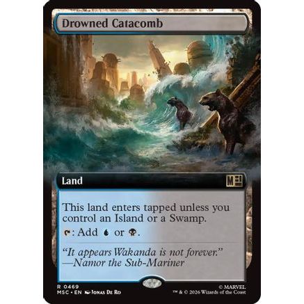 Drowned Catacomb (Extended Art) (MSC-469) - Commander: Marvel Super Heroes Foil