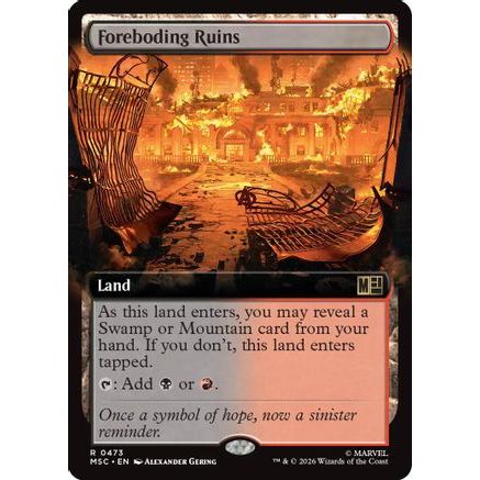 Foreboding Ruins (Extended Art) (MSC-473) - Commander: Marvel Super Heroes