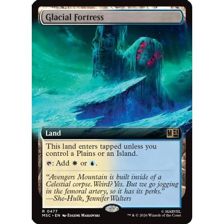 Glacial Fortress (Extended Art) (MSC-477) - Commander: Marvel Super Heroes Foil