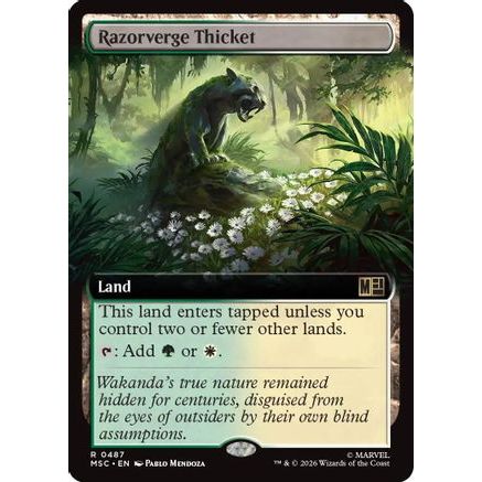 Razorverge Thicket (Extended Art) (MSC-487) - Commander: Marvel Super Heroes Foil