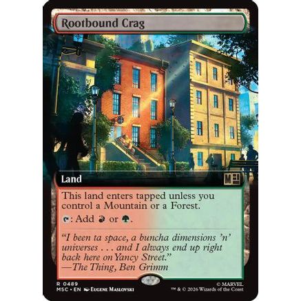 Rootbound Crag (Extended Art) (MSC-489) - Commander: Marvel Super Heroes Foil